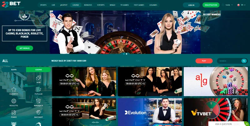 22Bet casino